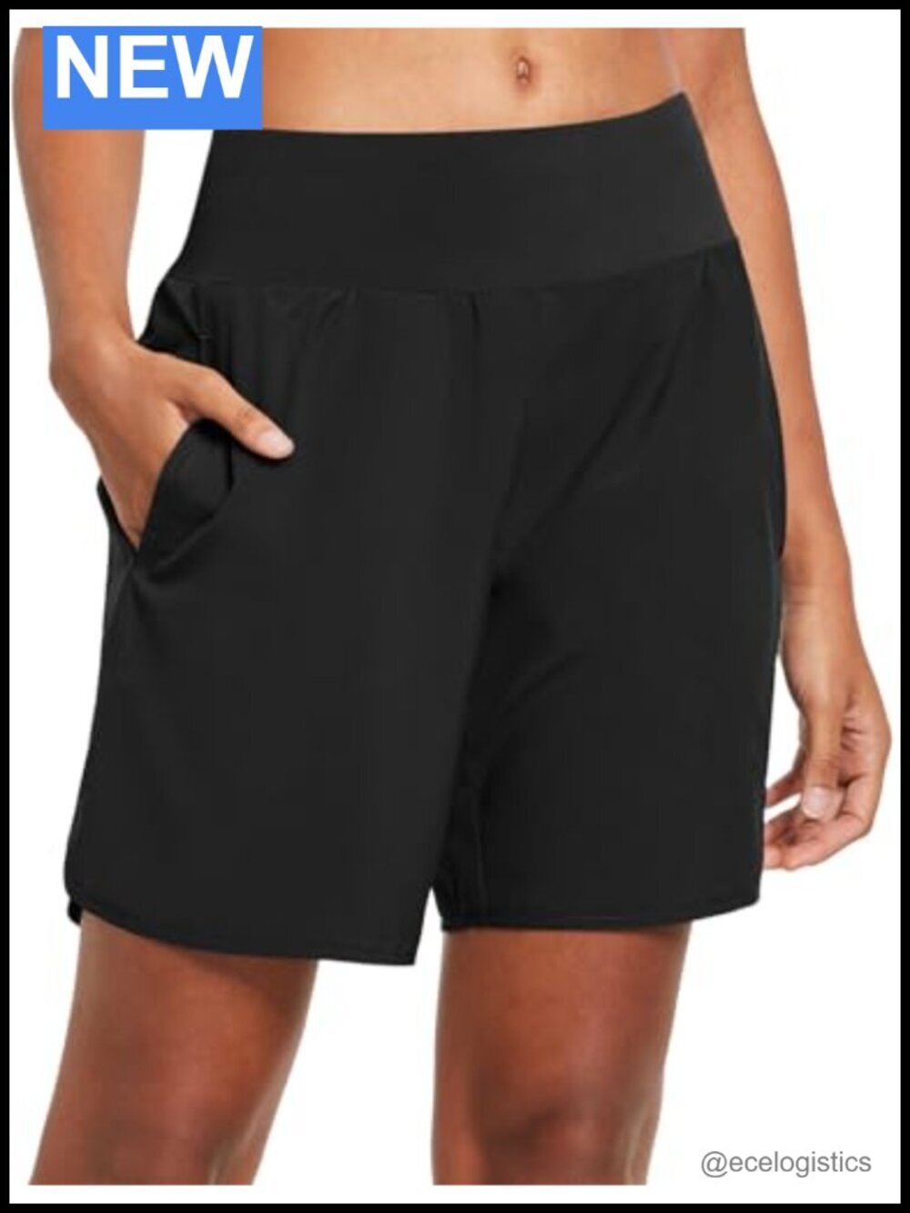 7" High Waist Running Shorts with Liner Quick Dry Split Leg Zipper Pocket